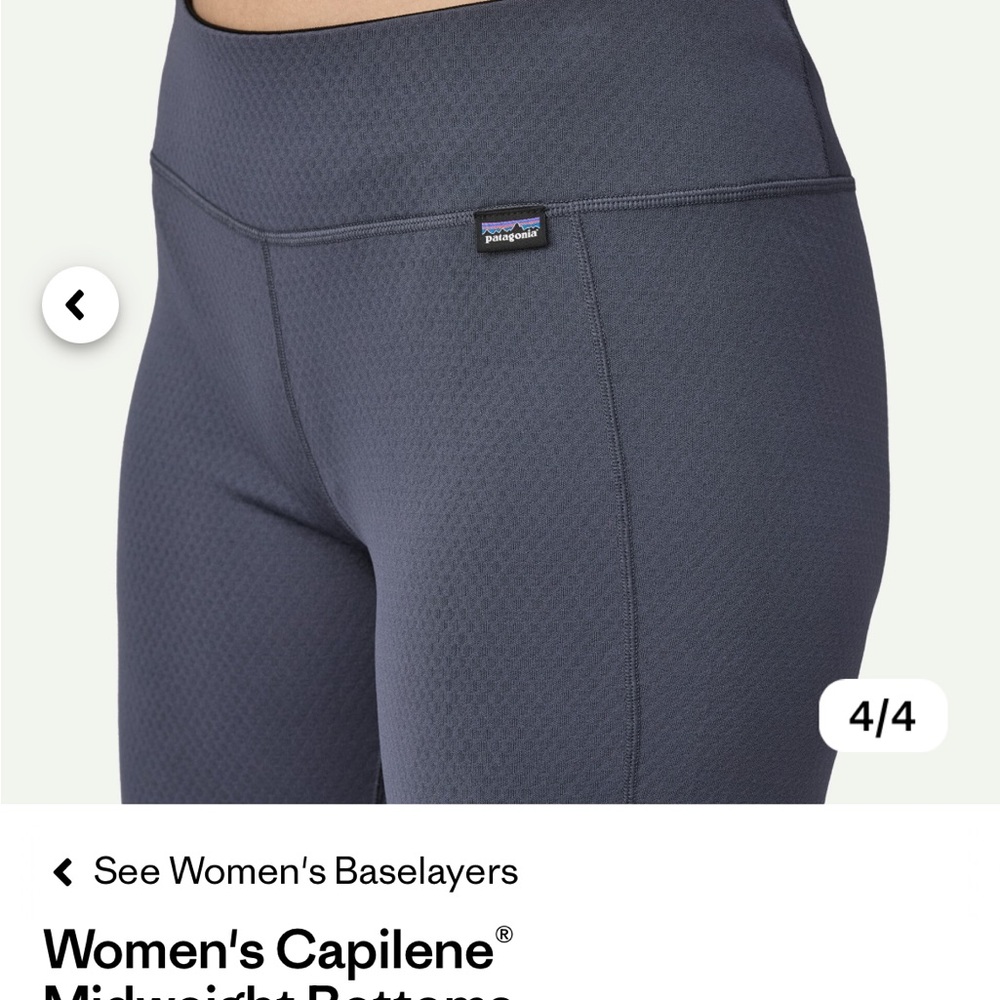 Patagonia Women's mid weight base layer set - bright blue - Picture 3 of 7
